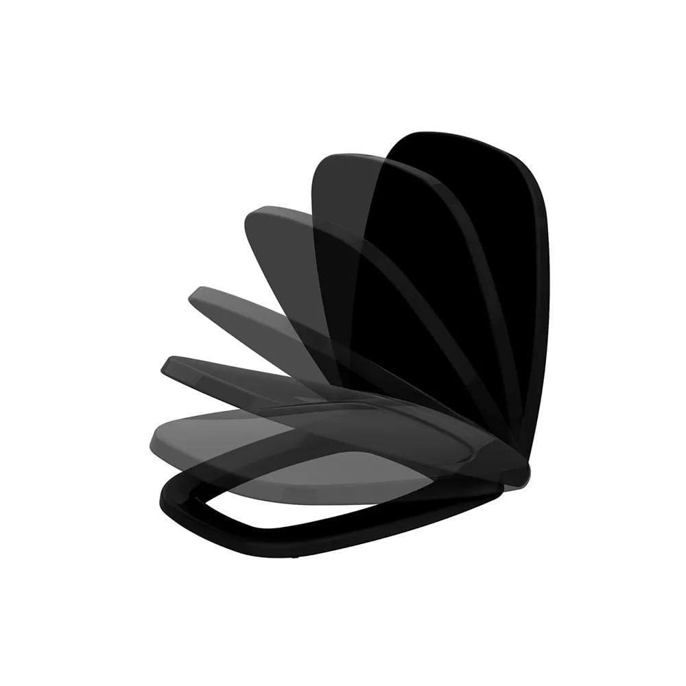 Assento Sanitário City Pp Preto Tupan Soft Close Vaso Celite