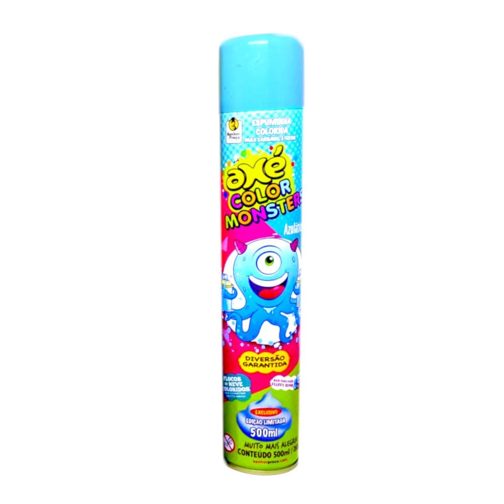 Espuminha Festa Carnaval Axe Color Monsters Azulático 500ml