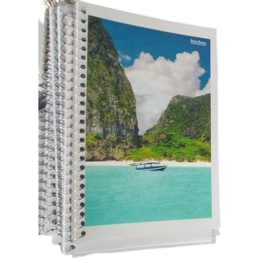 Caderno Espiral 1/8 Capa Dura Com 80 Folhas- Pacote 5Un