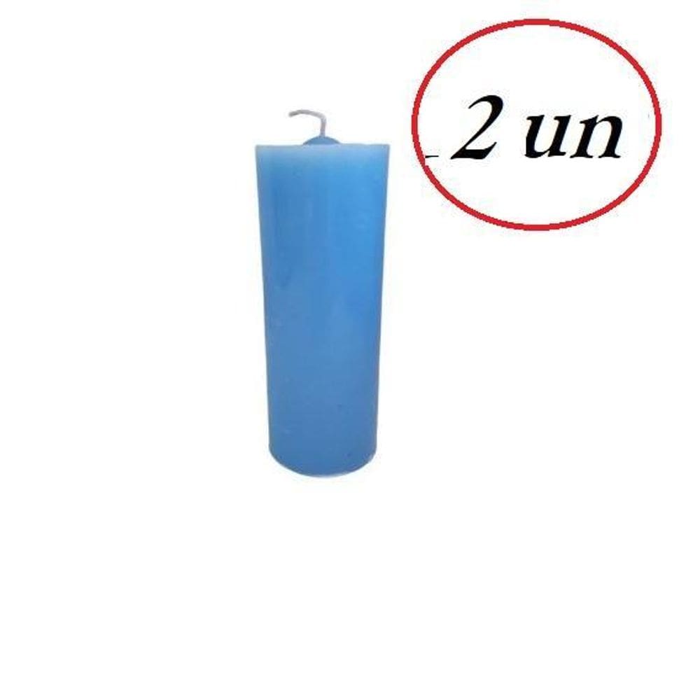 Vela Azul Claro Iemanjá De 3 Dias 125 Gramas Cada- Kit 2 Un