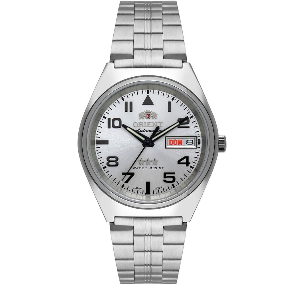 Relógio ORIENT masculino automático prata 469SS083NH S2SX