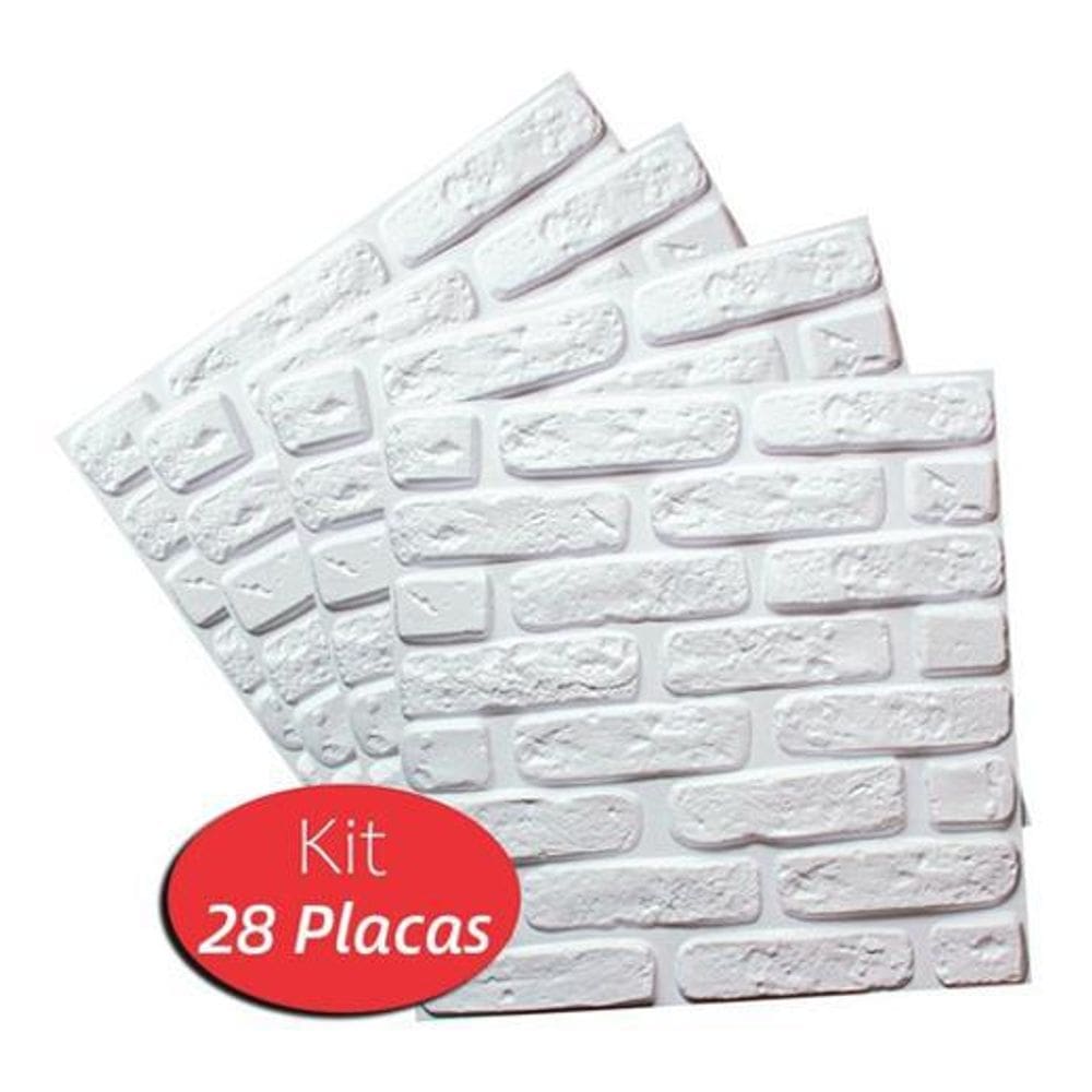 28 Placas Decorativas 3D Revestimentos Parede Teto Tijolinho