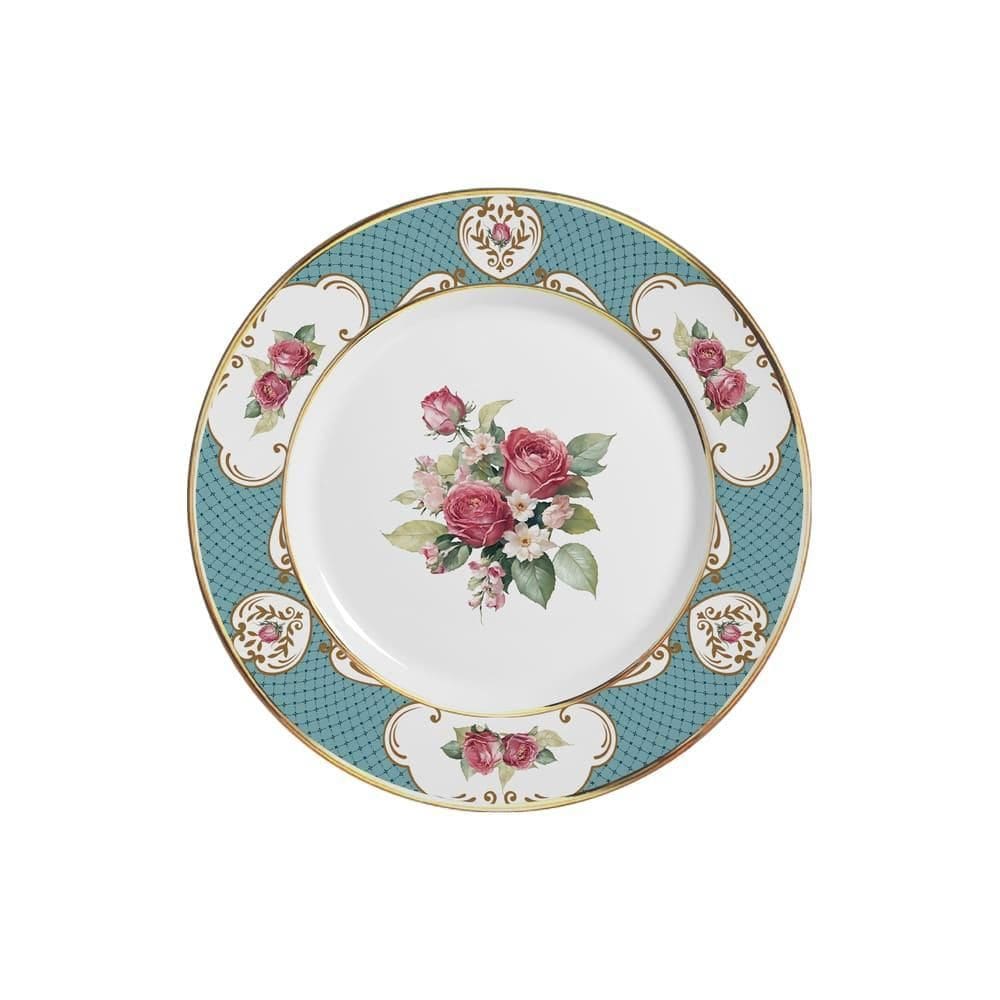 Conjunto Com 6 Pratos De Sobremesa Singapura Turquesa 21Cm