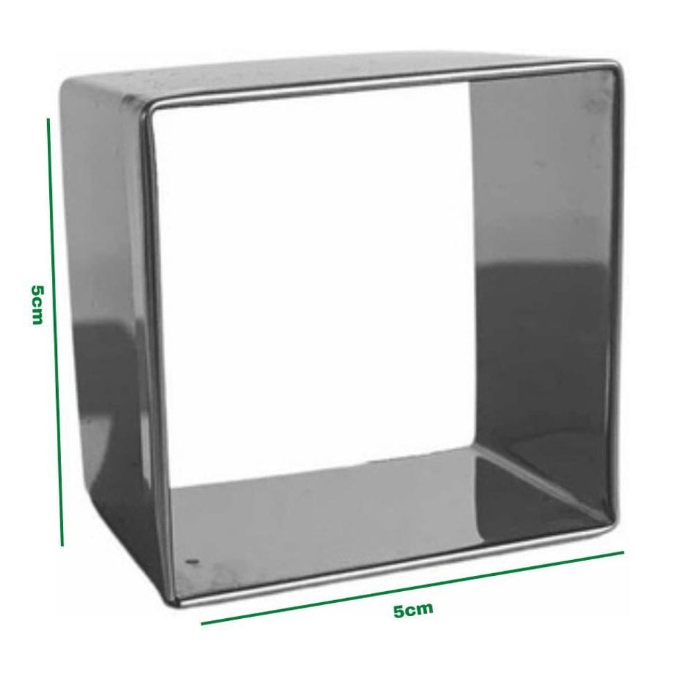 Cortador Quadrado Brownie, Bolo e Massas 5x5 Inox