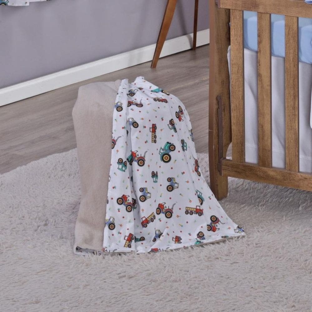 Manta Baby Cobertor Bebe Dupla Face Menino Menina 1,15 X