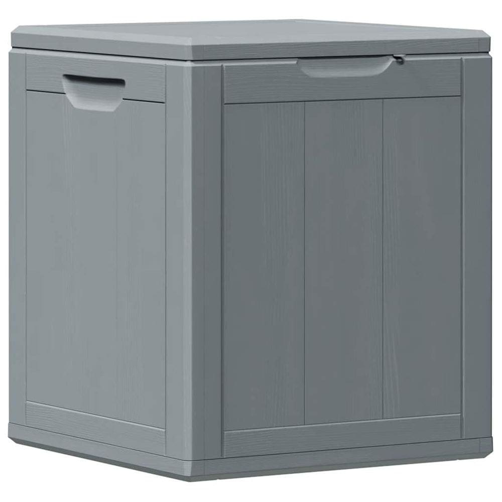 Caixa de armazenamento de pátio vidaXL Modern Weather Resistente a UV 90L Cinza