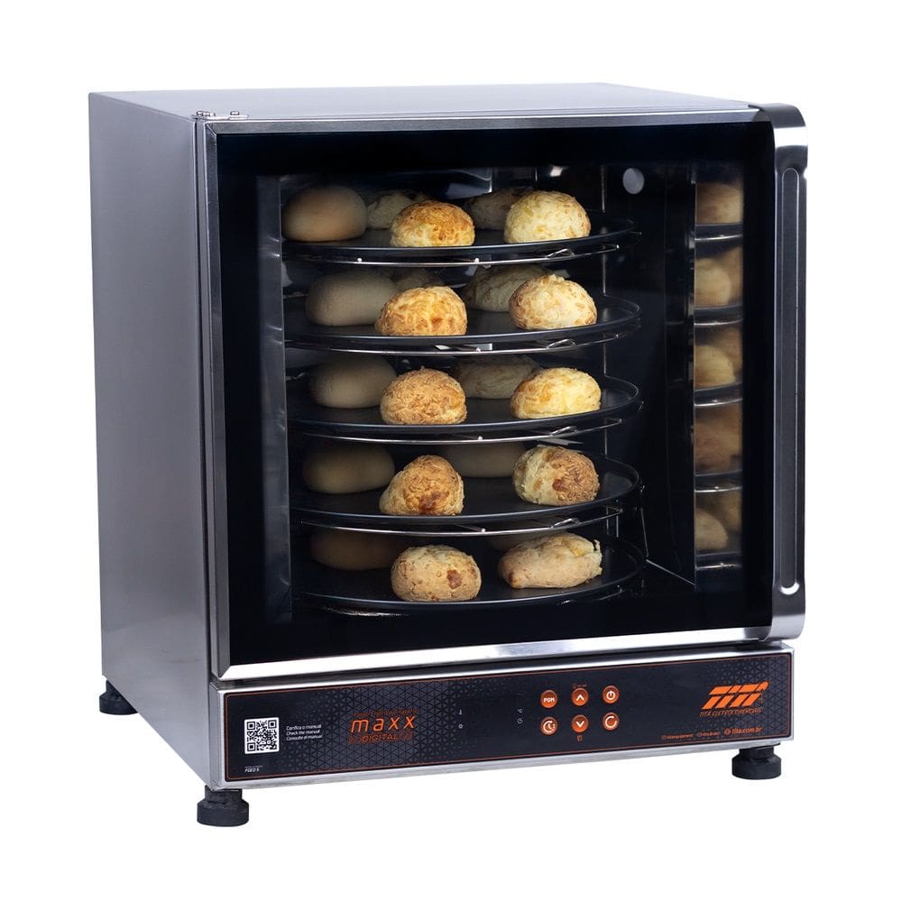 Forno Elétrico Giratório 5 Assadeiras Linha Maxx Modelo FGED-5 Digital Titã