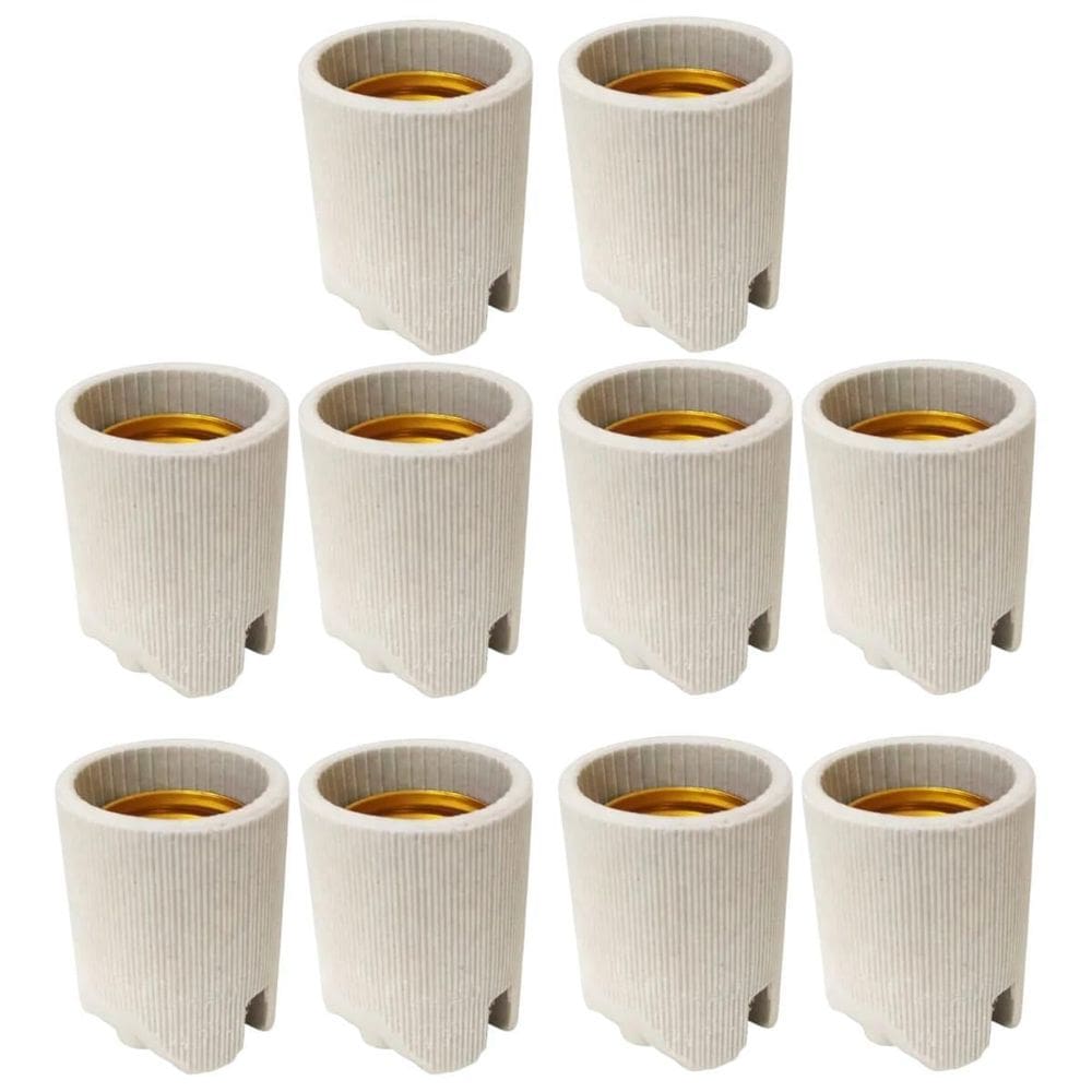 Bocal Soquete De Porcelana Borne Embutido E27 10 Un