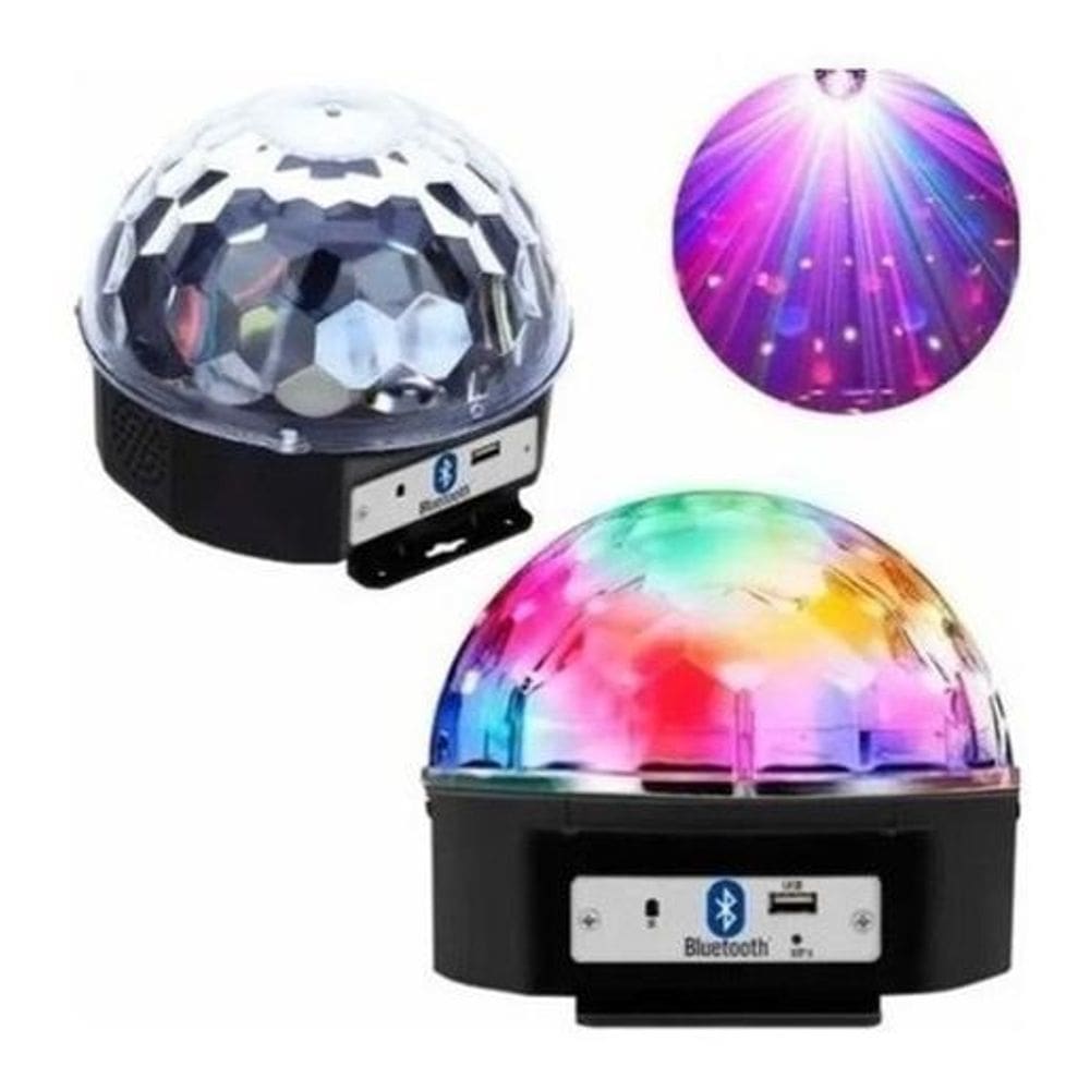 Bola Maluca Bluetooth Galaxy D9 Rgb Controle Remoto USB Mp3