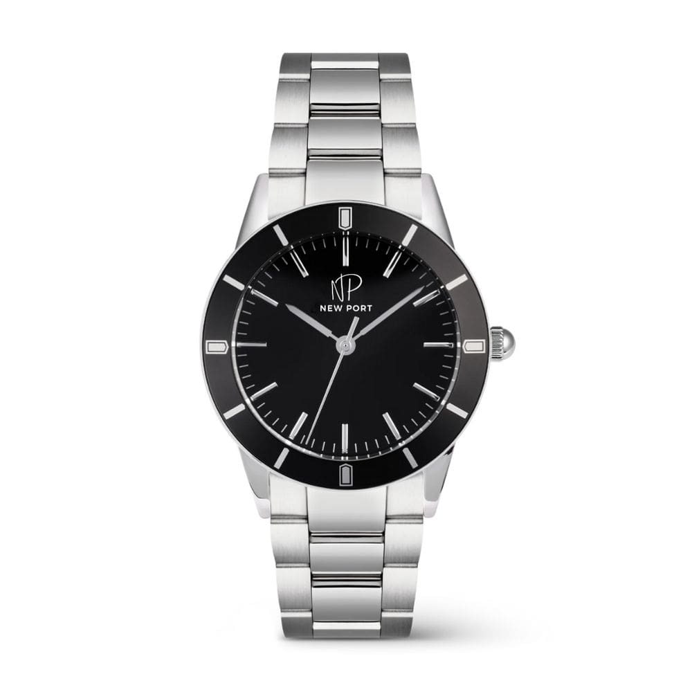 Relógio Masculino Preto Elegante Casual Analógico New Port