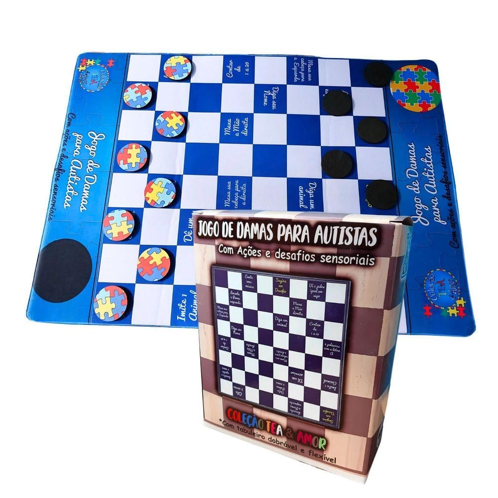 Jogo Damas Sensorial Desafios Cognitivos Ferramenta Lúdica