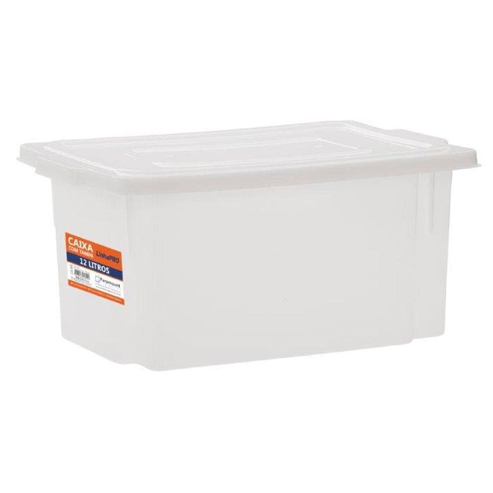 Caixa 12 L Tampa Linha Pro Paramount Branco Cod:528