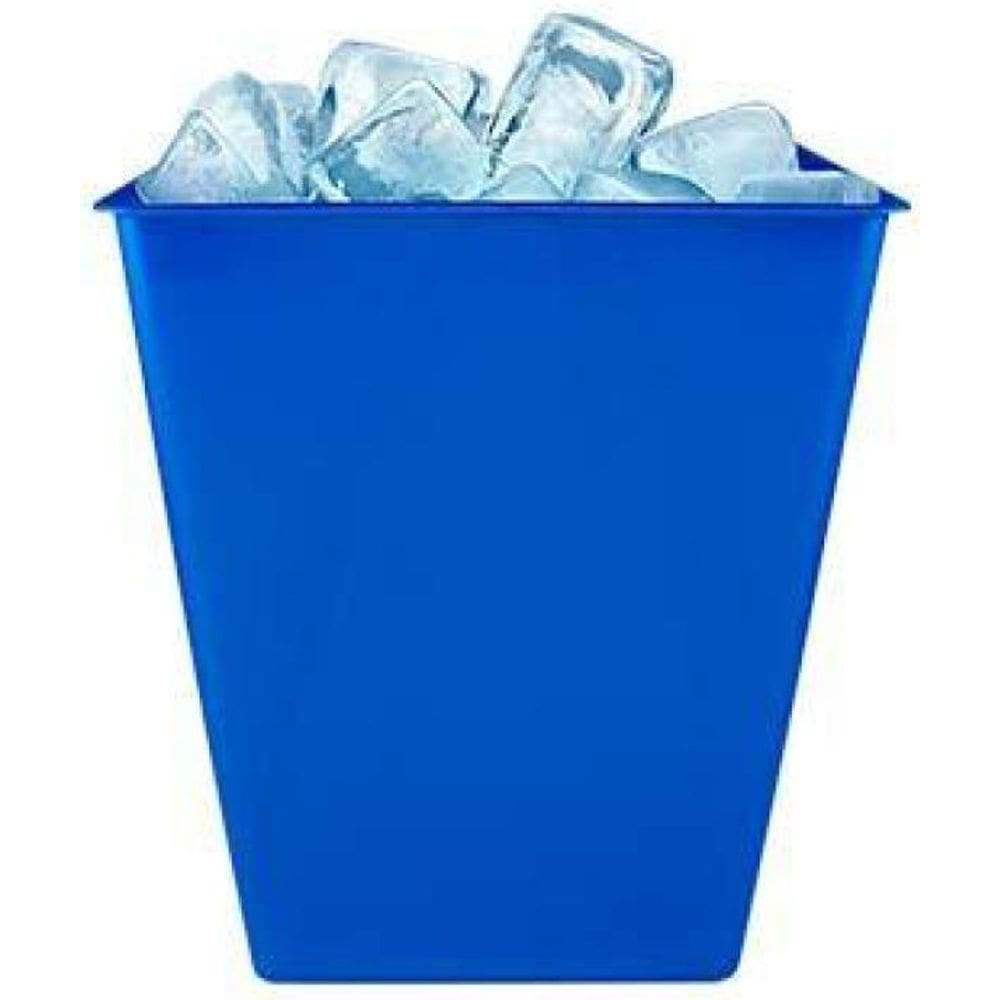 Kit 6 Balde Gelo Azul 2,6L Plástico Premium