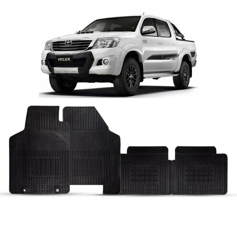 Tapete Borracha Hilux Cabine Dupla 2010 Até 2015 4 Peças
