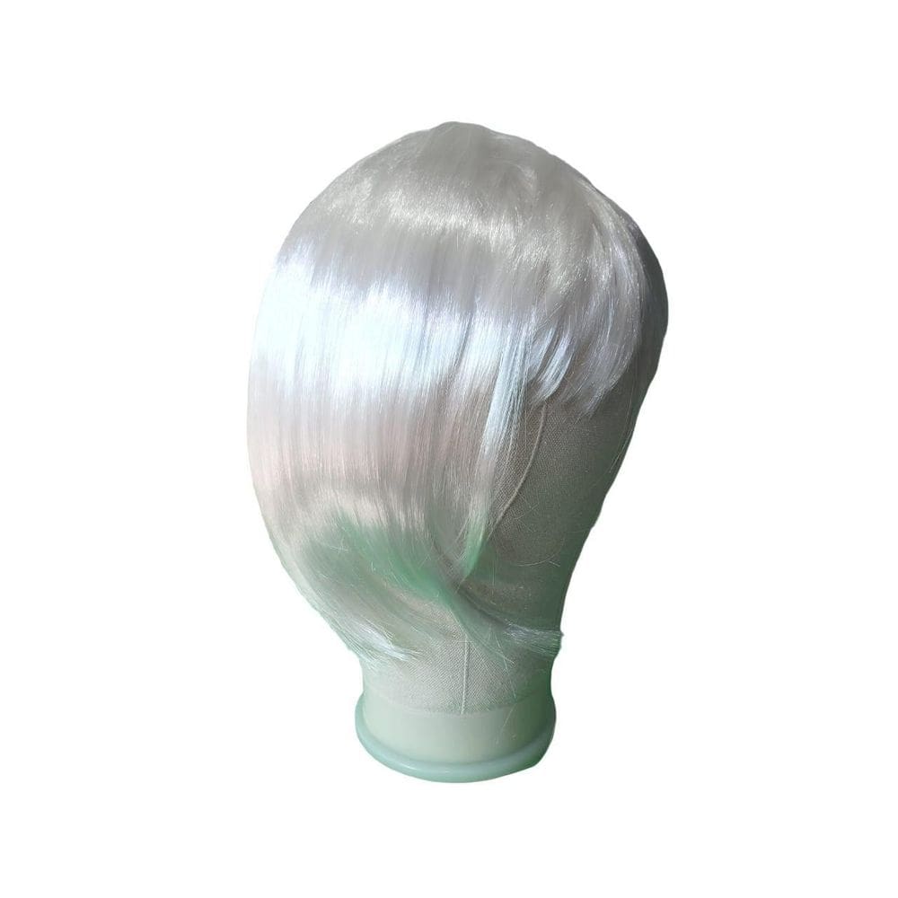 Peruca Chanel Branca Sintética 25cm - Fantasia e Cosplay