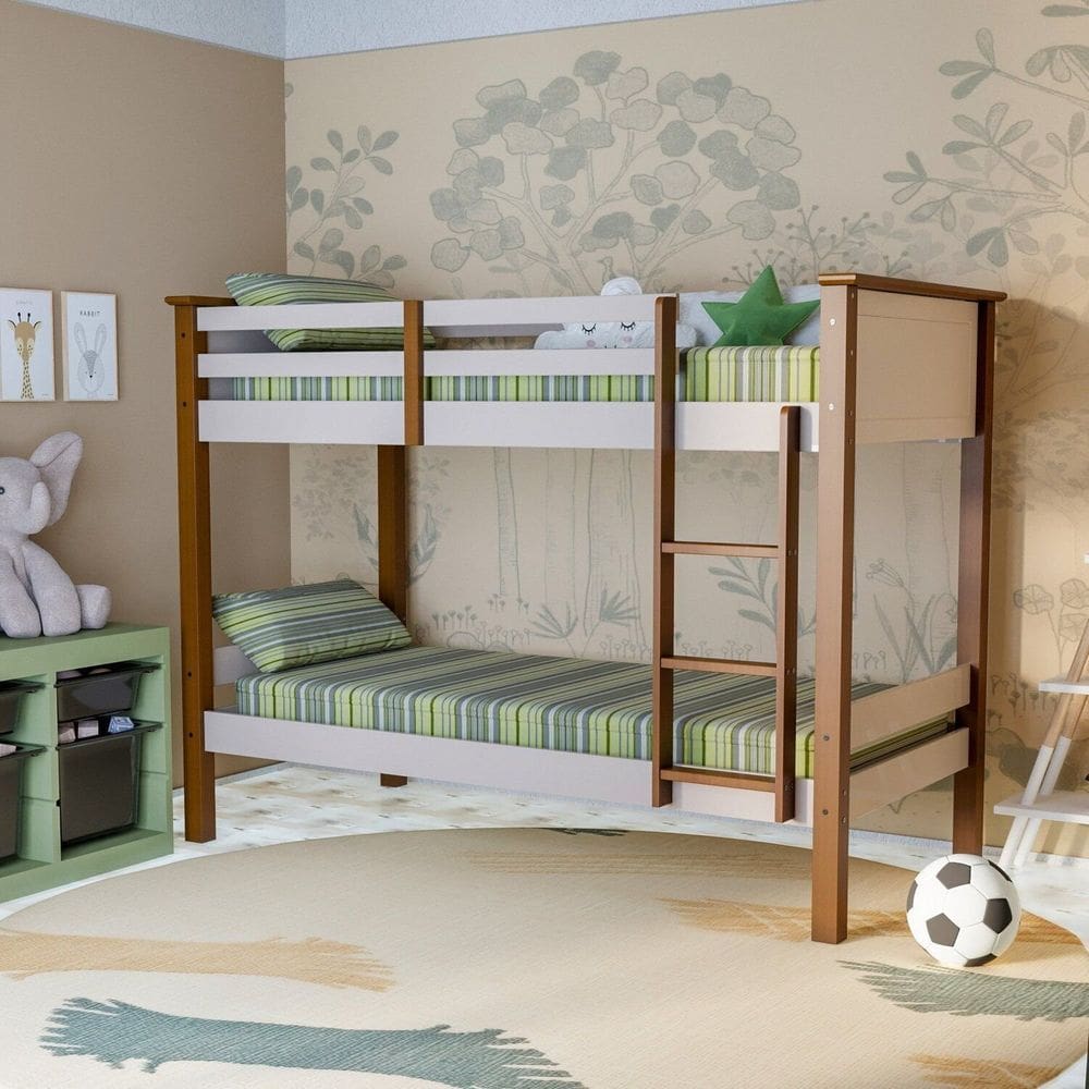 Beliche para Quarto Infantil 155cm X 206cm Joy Off White/Nogueira