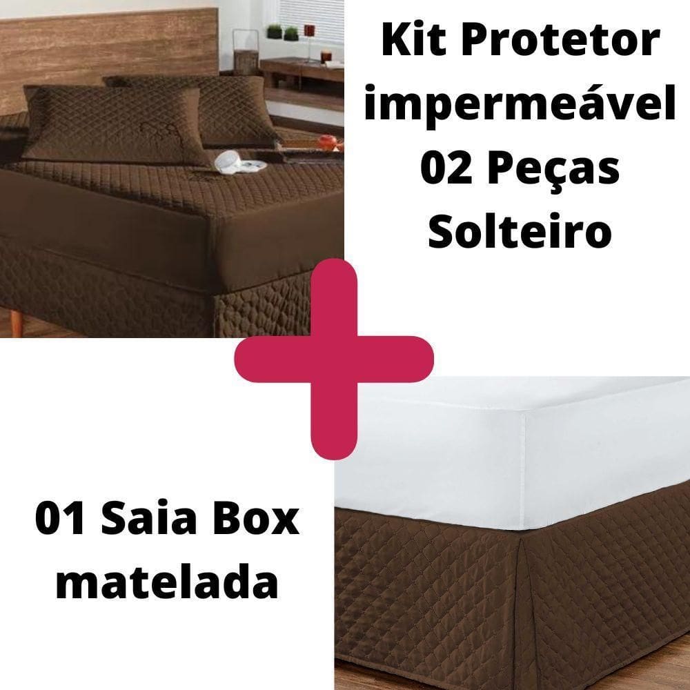 Kit Protetor Colchão Solteiro + 1 Capa Travesseiro