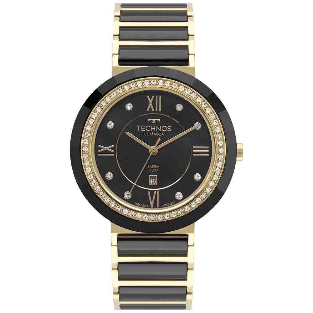 Relógio Technos Elegance Ceramic/Saphire Feminino Preto