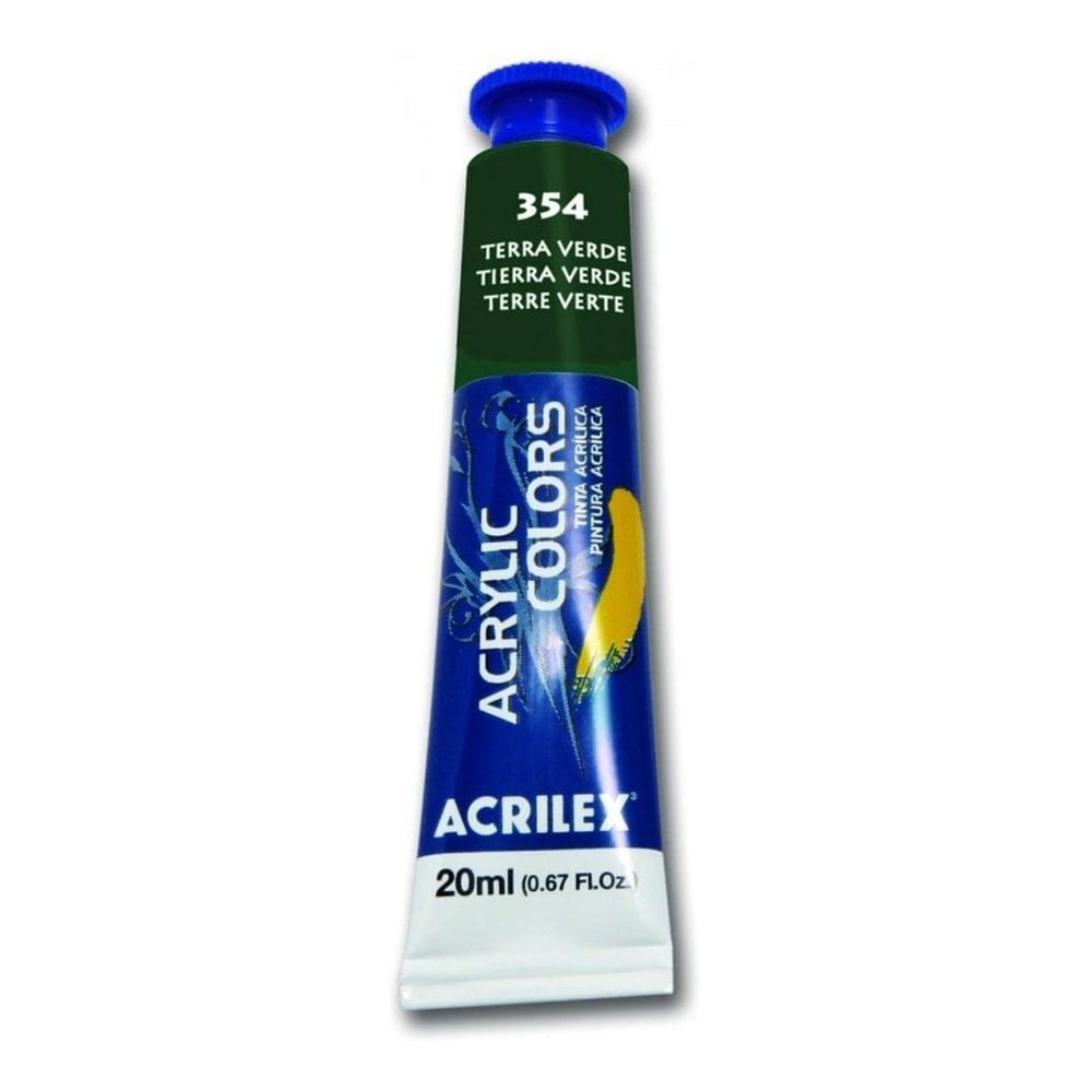Tinta Acrílica  Para Tela Terra Verde 20Ml