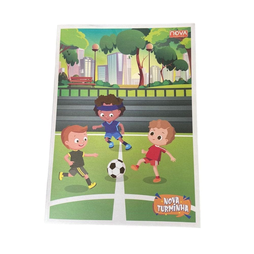 Kit 10Un Caderno Brochura Flexível Grande Escolar Com 80Fls