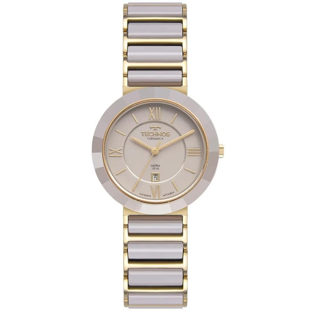 Relógio Technos Feminino Ceramic Sapphire Dourado - 2015CE/1C