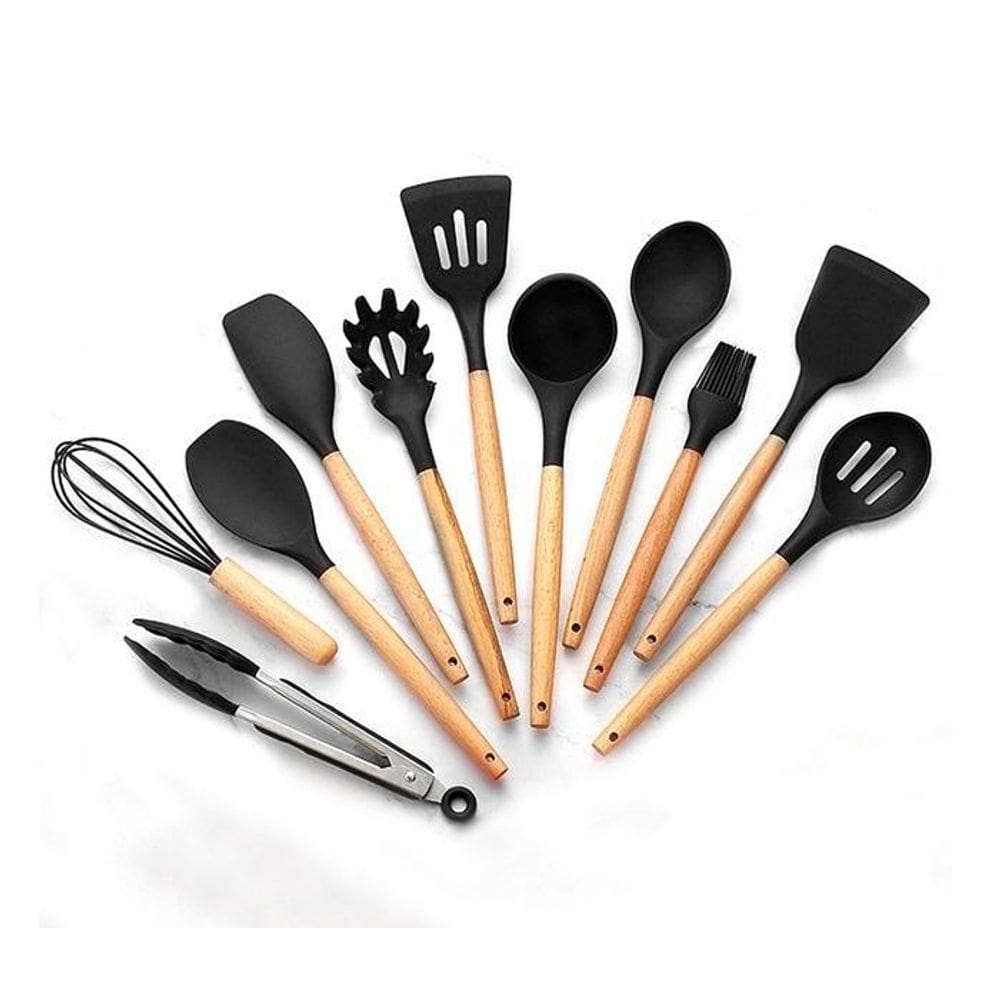 Kit Utensílios De Cozinha De Silicone - 12 Peças