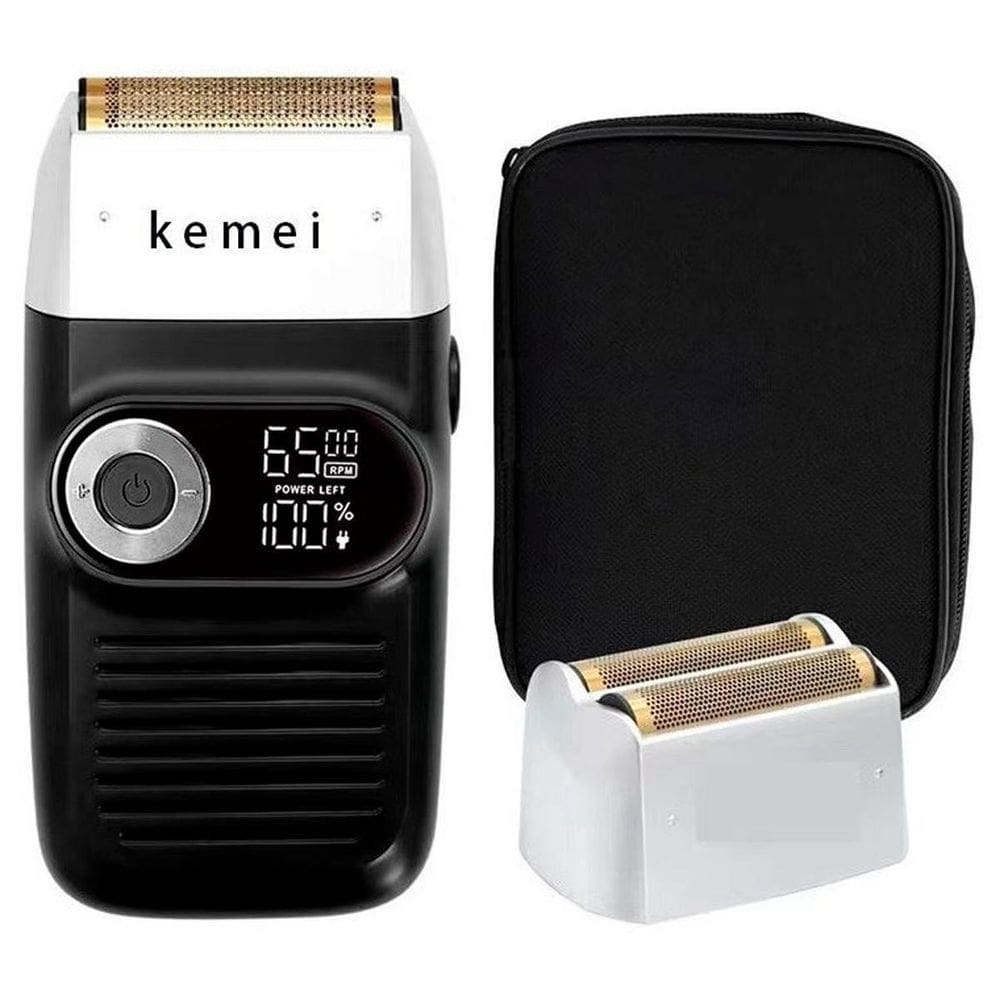 Máquina De Barbear Portátil Kemei Bivolt