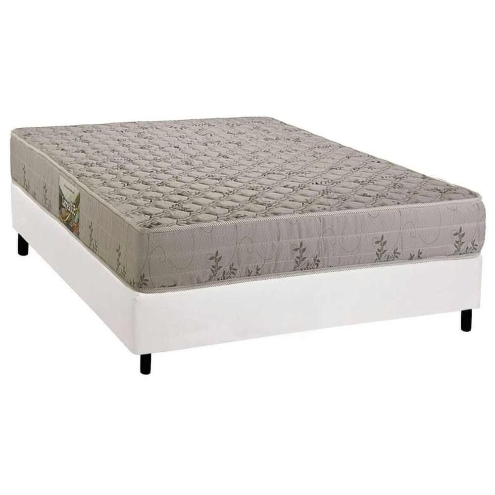 Conjunto Box Casal: Colchão Espuma Herval D33 Cannes + Base CRC Corano White (138x188)