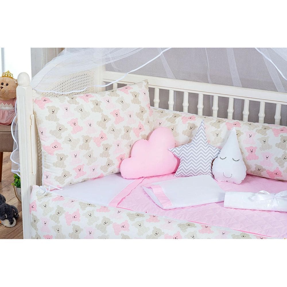 Kit Berço Masculino Ursinho 13 Peças Kit Americano Estampado