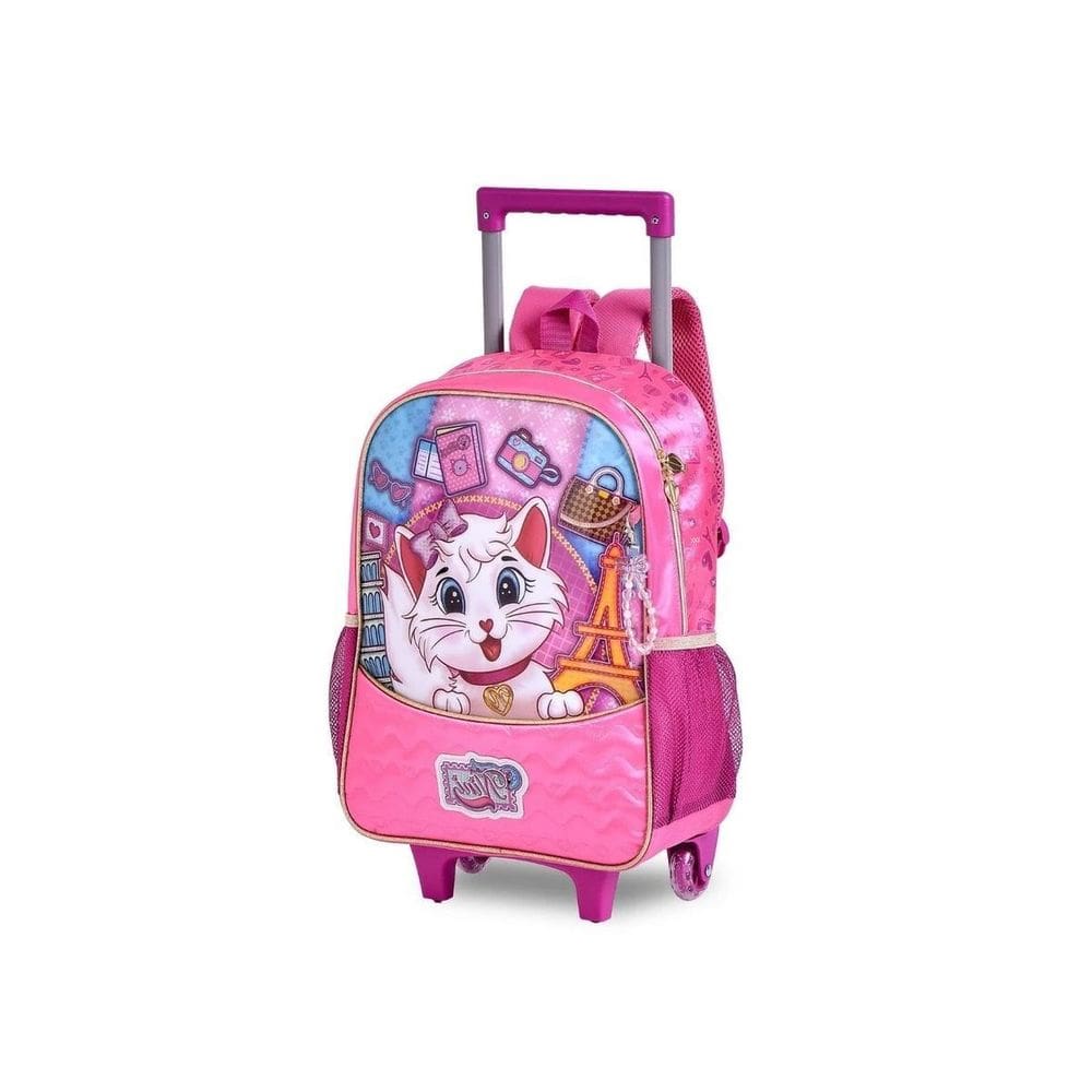 Mochila Rodinha Gatinha Nini Clio Escolar