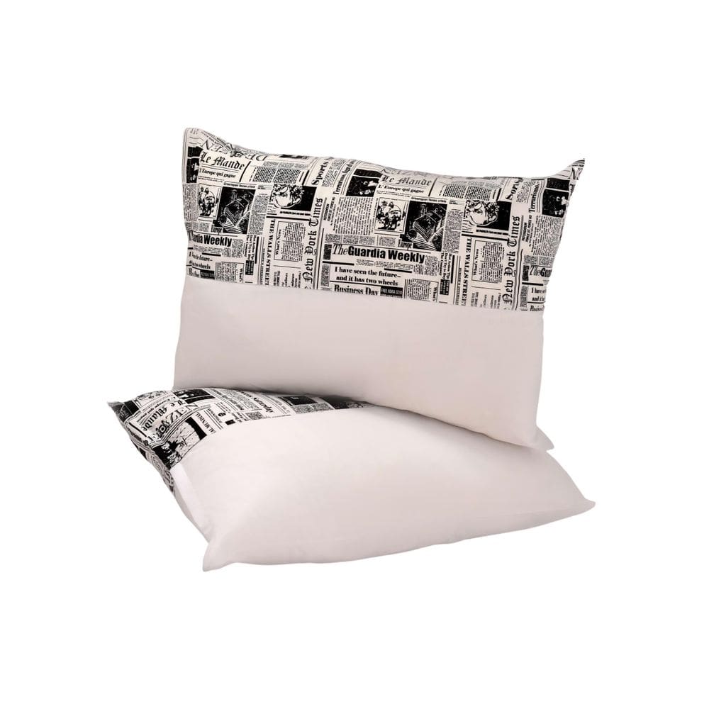 Conjunto De Fronhas 100% Algodão 180 Fios 2 Peças Preto