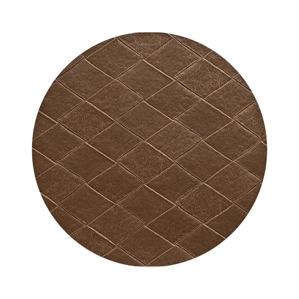 10 Jogo Americano Redondo Kori Caramelo Impermeável Pvc