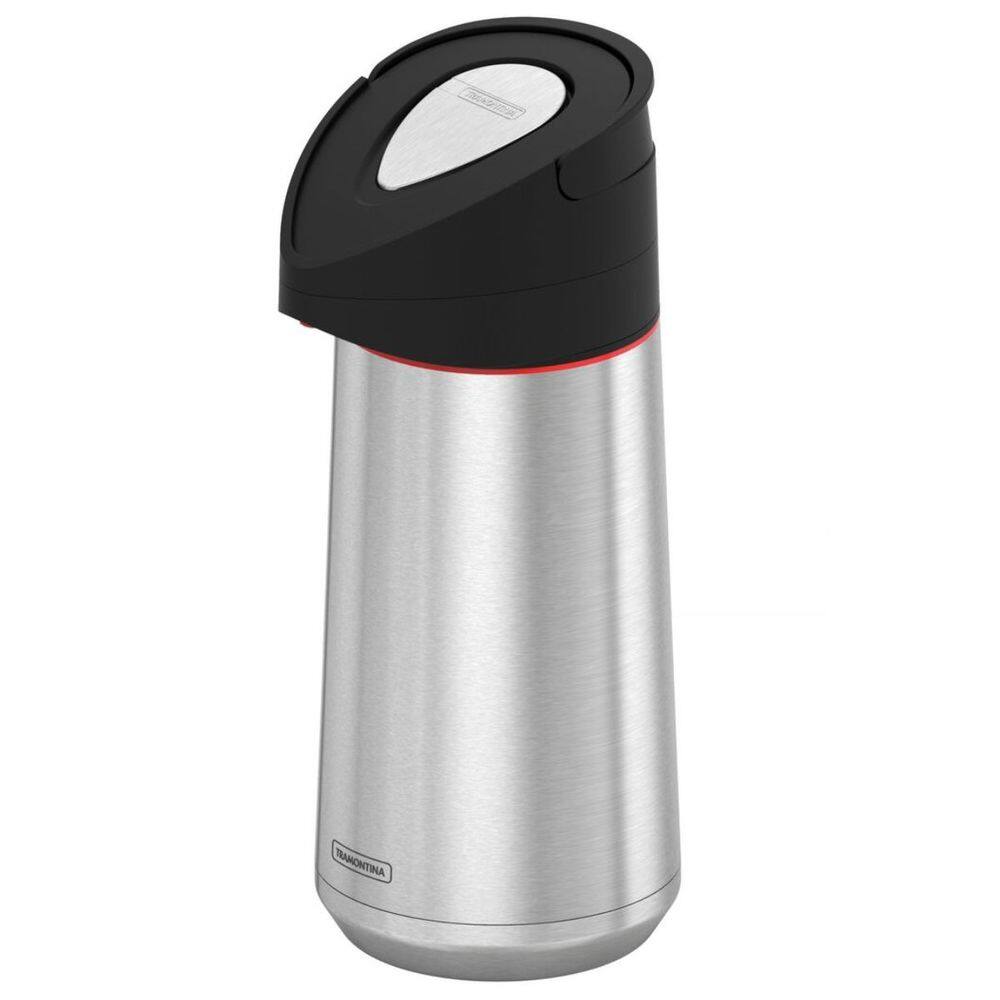 Garrafa Térmica Exata 1,4 Litros Botão Ampola de Aço Inox Sistema Corta Pingos Tramontina