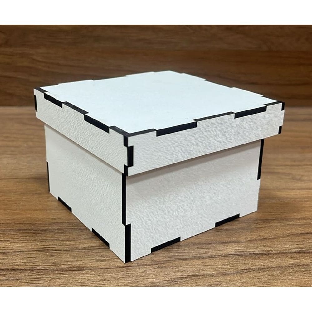 Kit 10 Caixas com Tampa MDF Branco