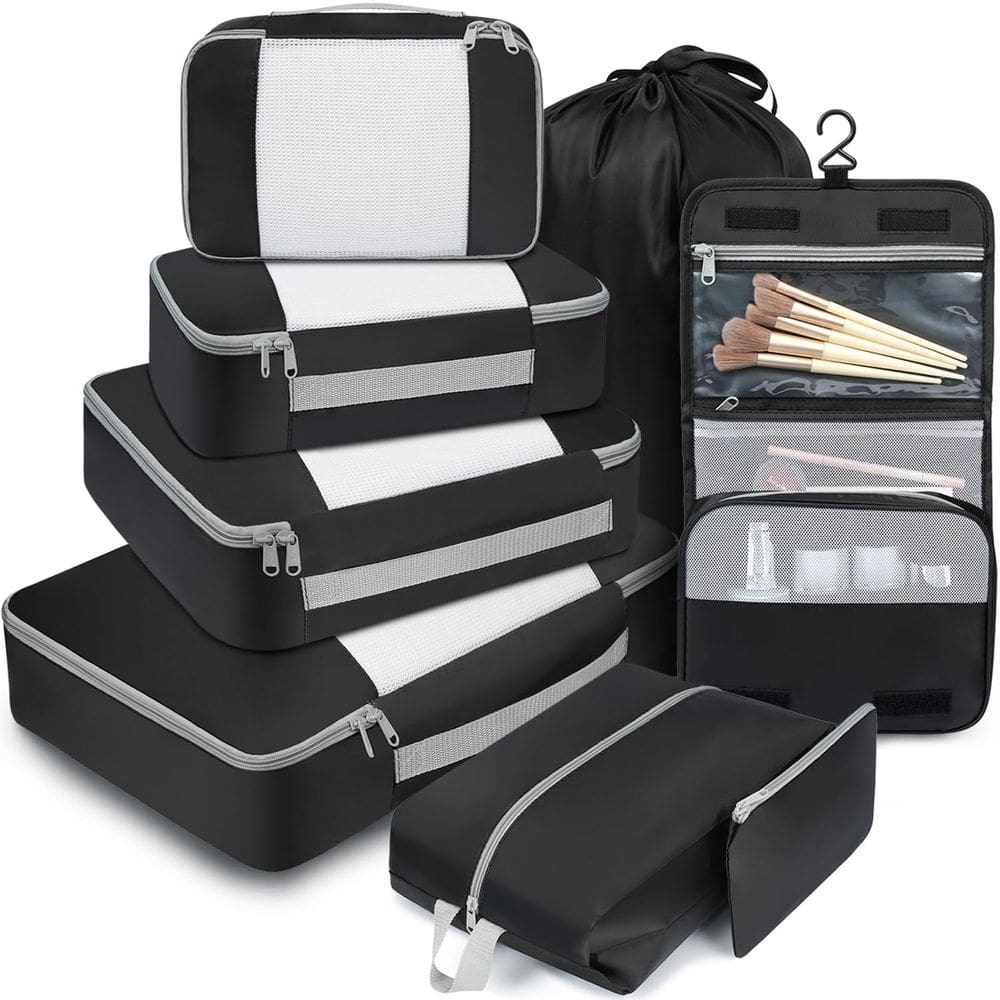 Conjunto de cubos de embalagem BAGAIL 8 para bagagem de viagem e mala de mão