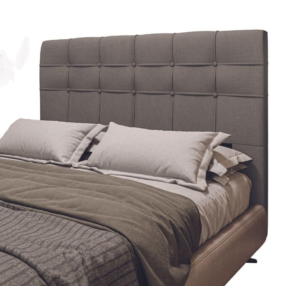 Cabeceira Estofada Para Cama Box Casal Queen Hanover 1,60m Suede Dobuê Mascavo