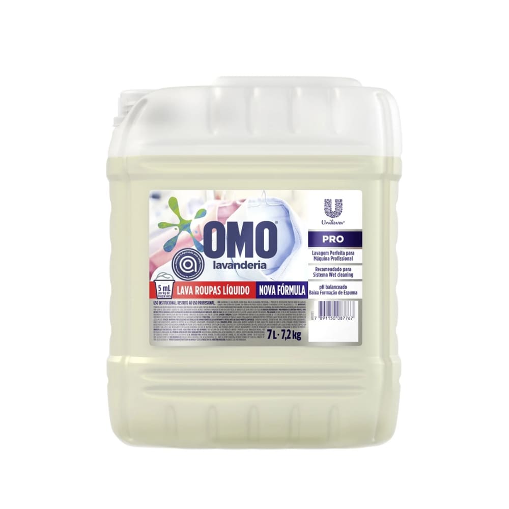 Lava Roupas Liq 7L Sem Perfume Omo Lavanderia