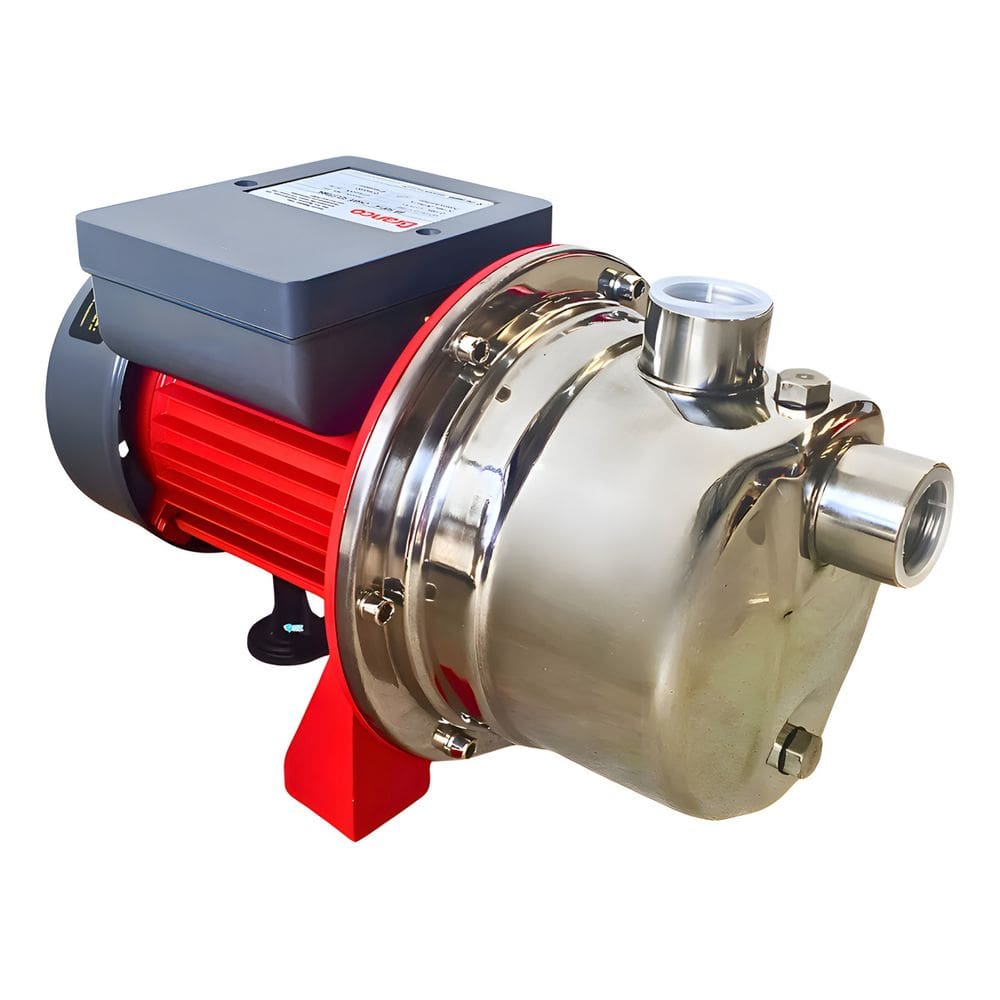 Motobomba Branco Auto Aspirante Rotor Aço Inox P/ Corrosivos 0,5 cv