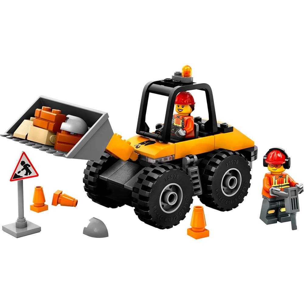 Bloco de Montar - CITY – Carregadeira de Rodas de Construção Amarela - 81 peças - LEGO