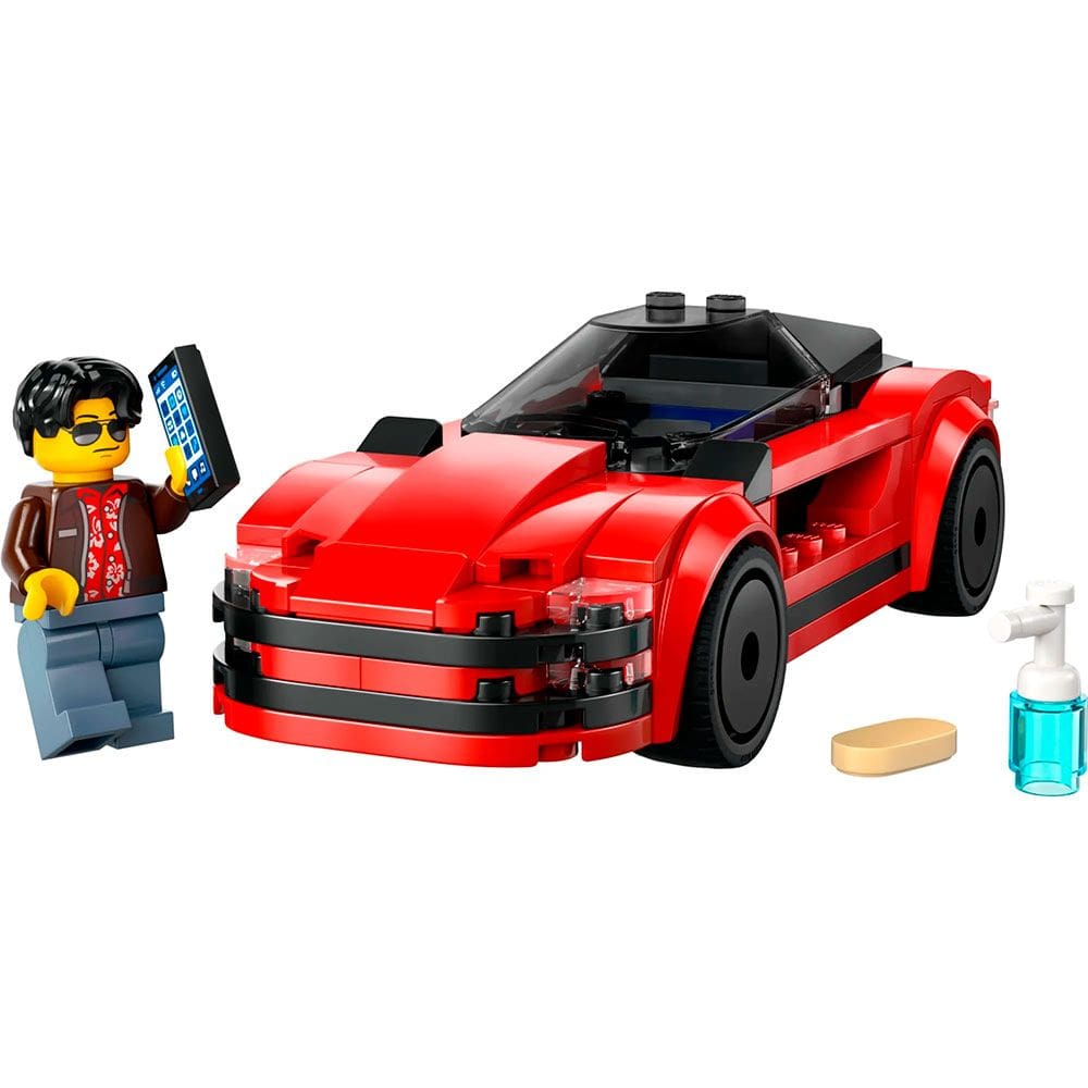 Bloco de Montar - CITY - Carro Esportivo Vermelho – 109 peças - LEGO