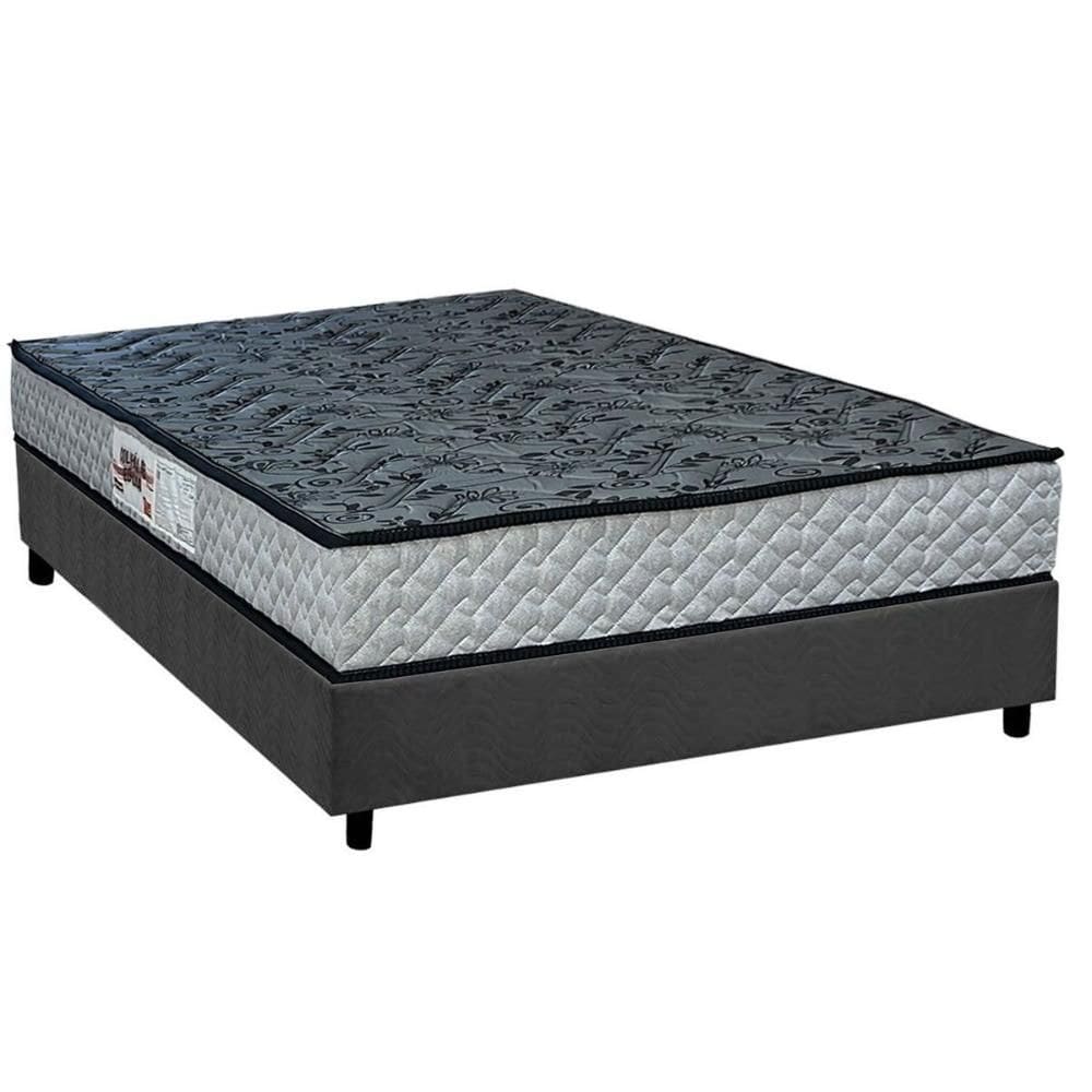 Conjunto Box Casal: Colchão Espuma Paropas D23 AG65 Royalle Rustico + Base CRC Suede Gray (138x188)