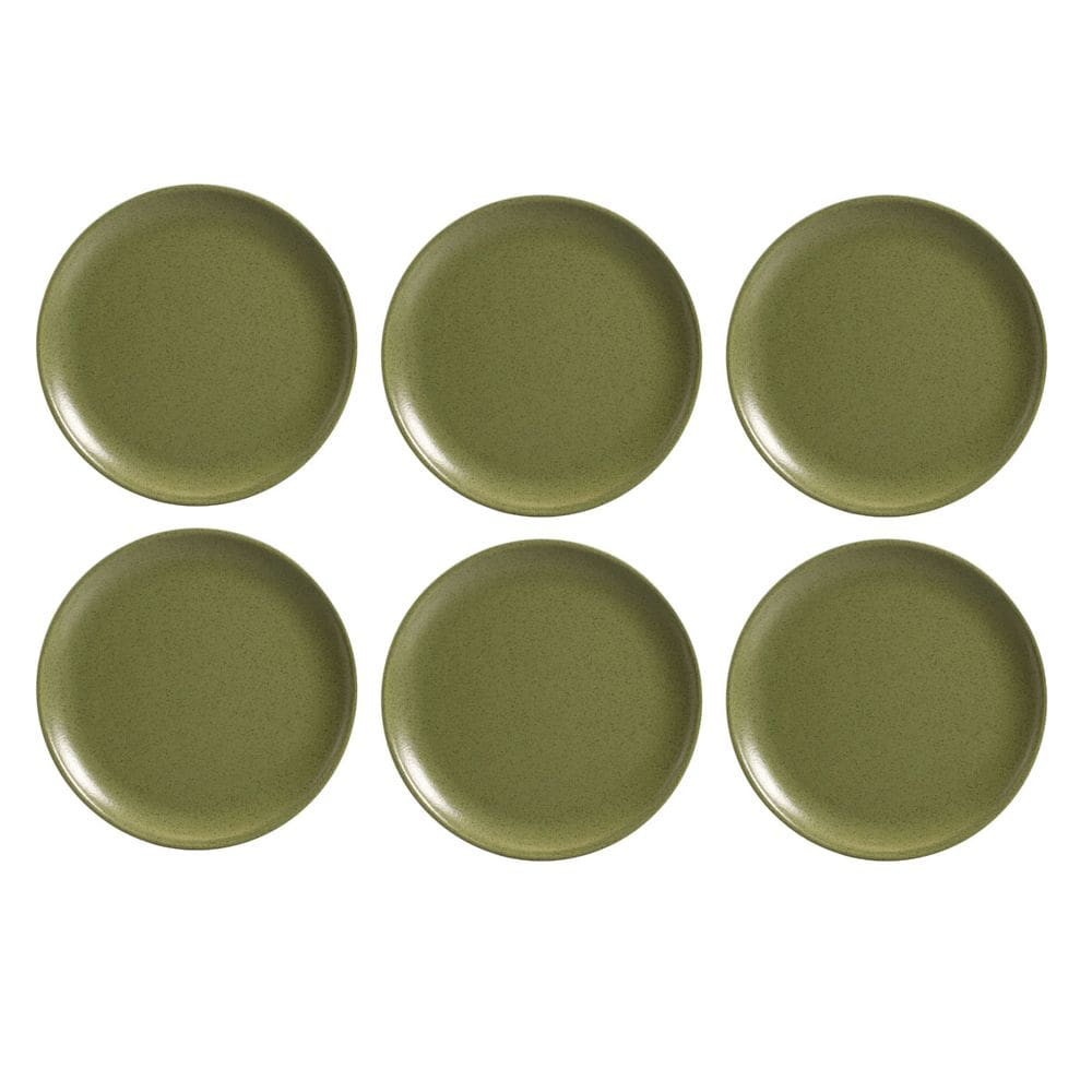 Prato Raso Coup Organic Olive de Cerâmica 29cm 6 Unidades - Alleanza 7577-201