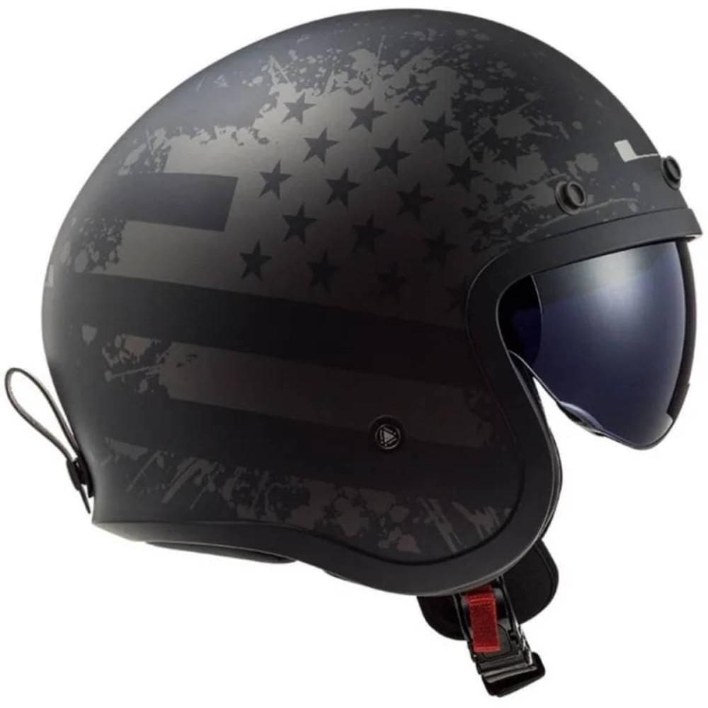 Capacete LS2 Aberto OF599 Black Flag