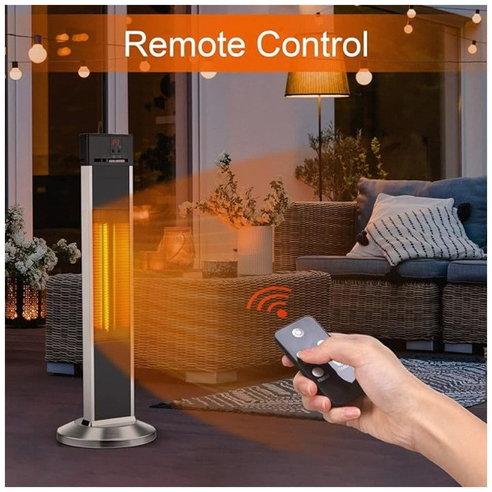 Aquecedor Elétrico Quintal, Sala Grande com Desligamento Automático 500, 1000, 1500W, TRUSTECH PD15R, Preto
