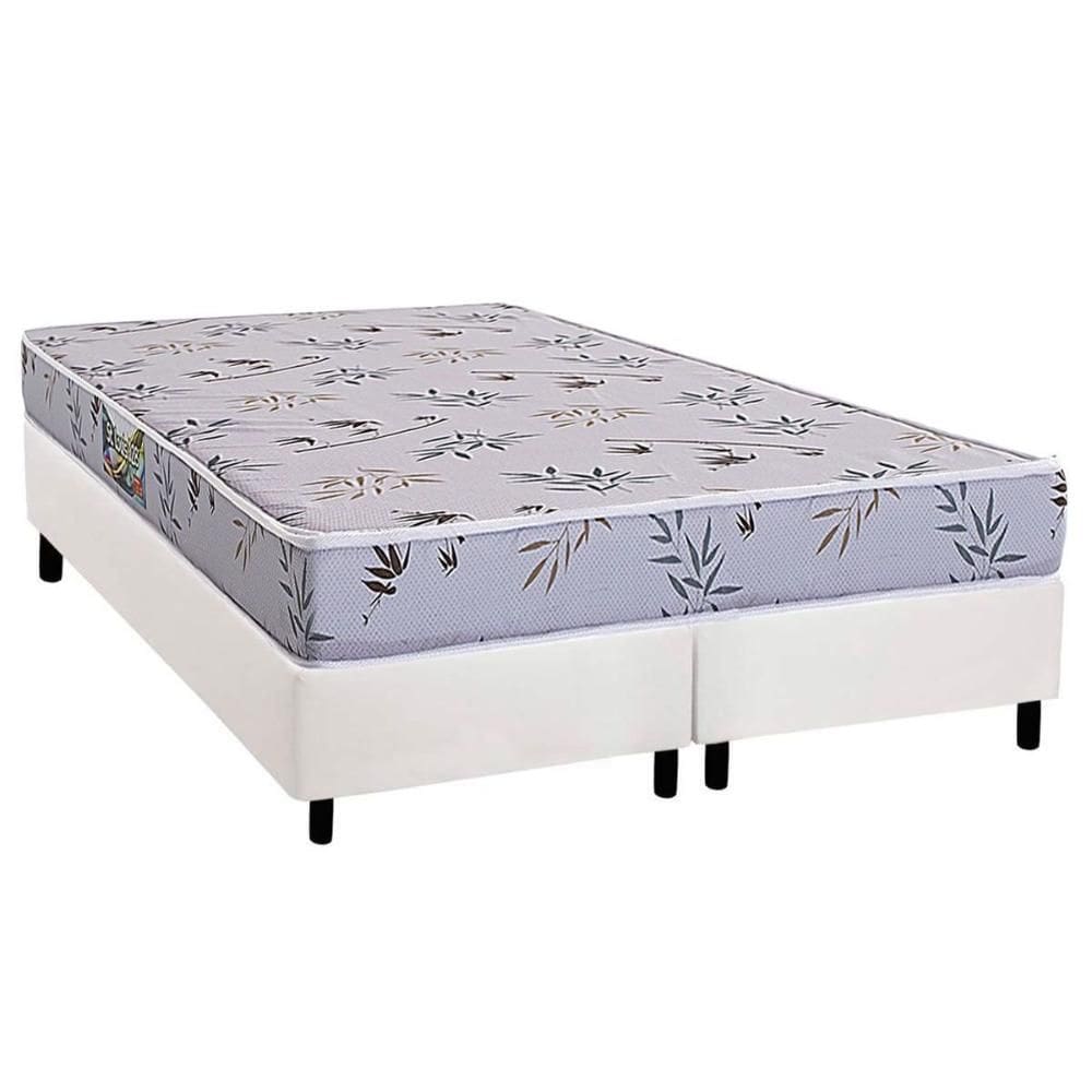 Conjunto Box Queen: Colchão Espuma Herval D28 St. Louis + Base CRC Corano White (158x198)