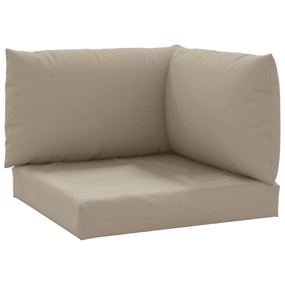 Almofadas de palete vidaXL Taupe 3 peças 100% tecido Oxford