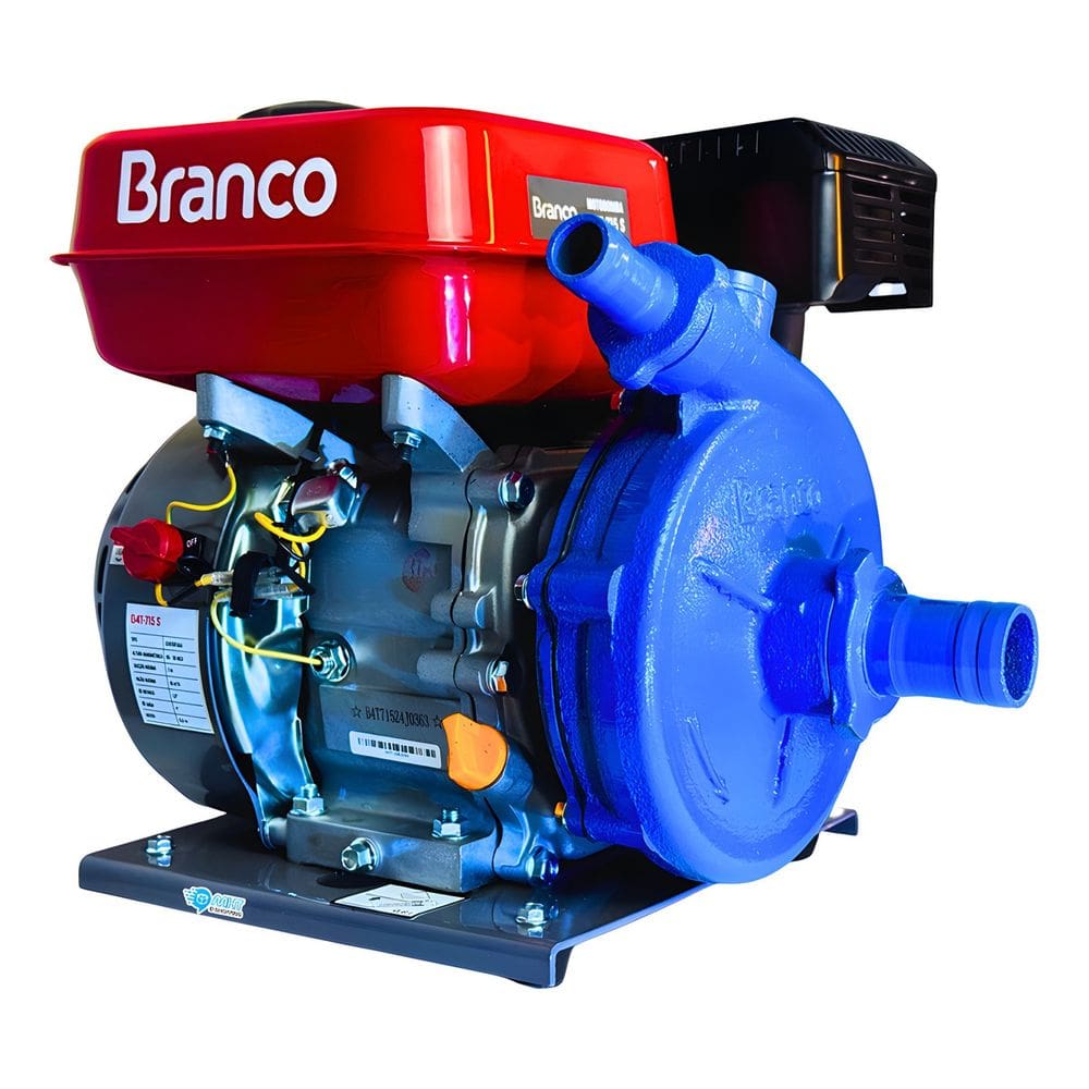 Motobomba Gasolina Combustão Branco Alta Vazão 6,5CV 16.000l/h