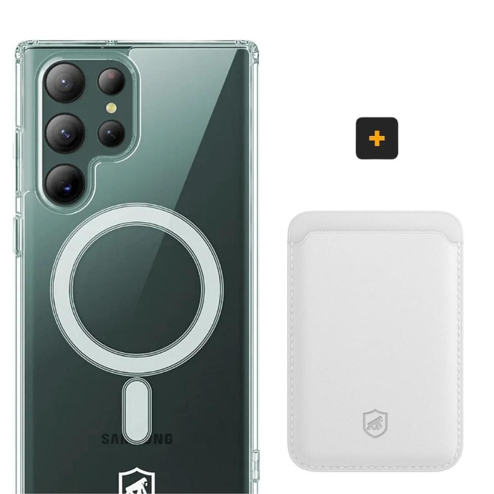 Kit Magsafe - Capa case capinha e Carteira para Samsung Galaxy S22 Ultra - Gshield