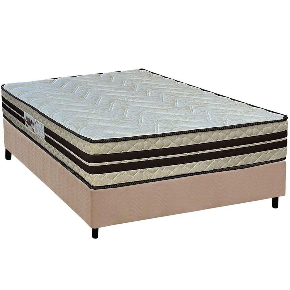 Conjunto Box Casal: Colchão Espuma Paropas AG65 Confort New + Base CRC Suede Clean (138x188)