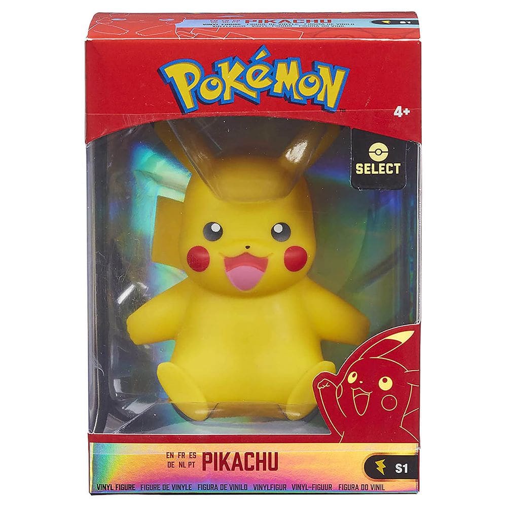 Pokémon - Boneco Pikachu Em Vinil - Linha Select
